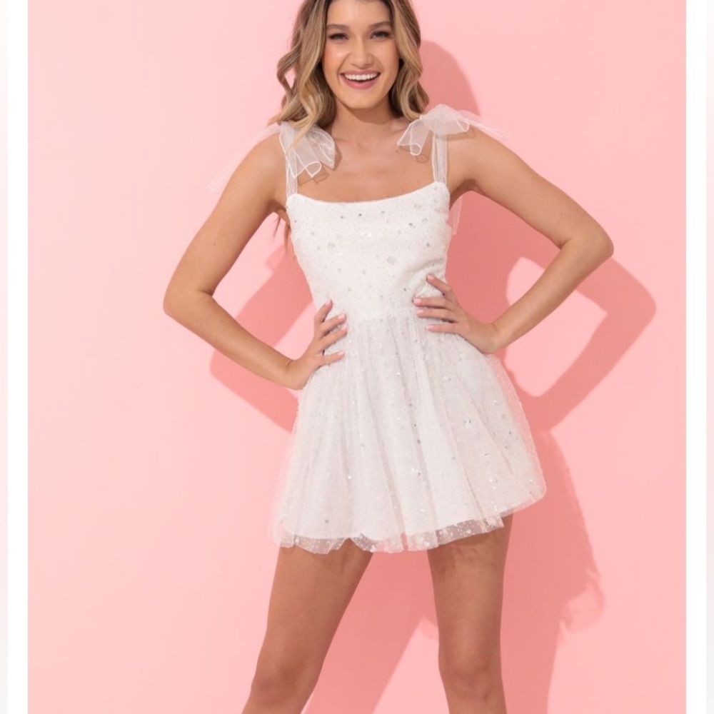 White sparkle dress